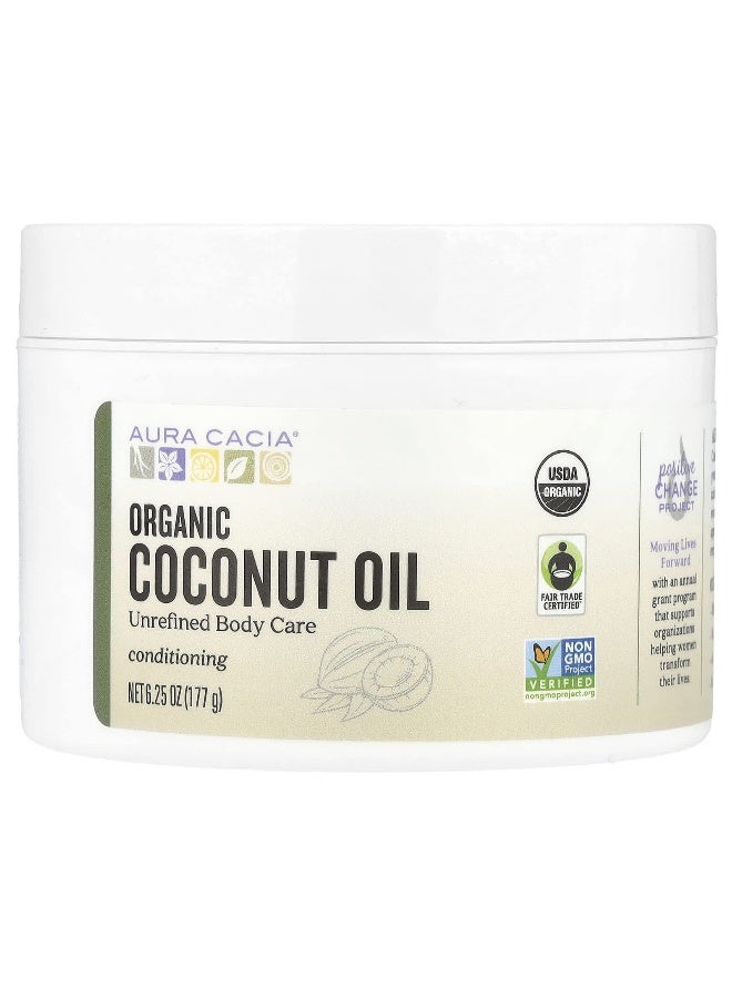 Aura Cacia, Organic Coconut Oil, 6.25 oz (177 g) - Image 1
