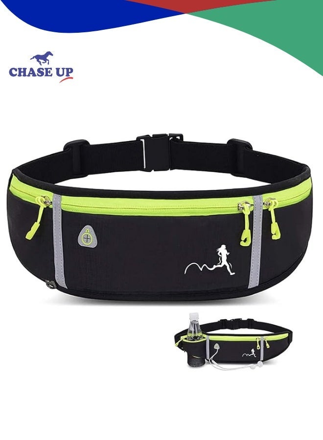 Chase Up Slim Running Belt Fanny Pack,Waist Pack Bag for Hiking Cycling Workout,Reflective Runners Belt Jogging Pocket Belt Compatible with iPhone13,12 pro,Travelling Money Phone Holder for Running - Image 1