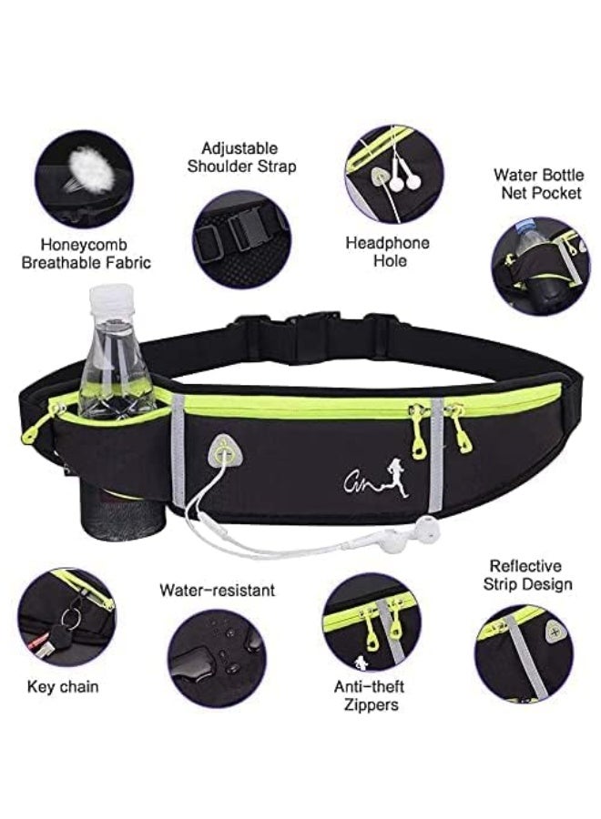 Chase Up Slim Running Belt Fanny Pack,Waist Pack Bag for Hiking Cycling Workout,Reflective Runners Belt Jogging Pocket Belt Compatible with iPhone13,12 pro,Travelling Money Phone Holder for Running - Image 3