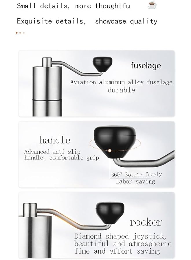 إيروريكس مطحنة قهوة يدوية للاستخدام الخارجي مطحنة حبوب القهوة المحمولة مطحنة قهوة منزلية Kdl 906 - Image 3