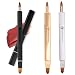 Ideal Swan 3 Pack Lip Brush for Lipstick Makeup Brushes DoubleEnded Retractable Lip Brush with Cap Dustproof for Lipstick Gloss Creams Portable with CapBlack Gold Silver - Image 2