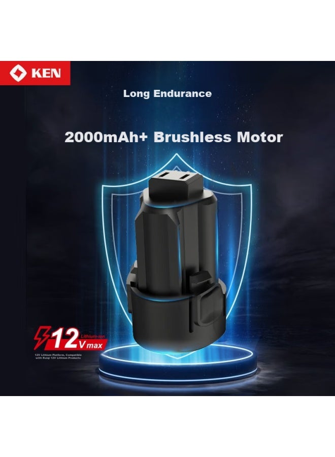 KEN Ruiqi Rare Earth Lithium Drill, Brushless Q12bl-2, Cordless Drill, 12v, Household Screwdriver, Home Improvement Tool - Image 3