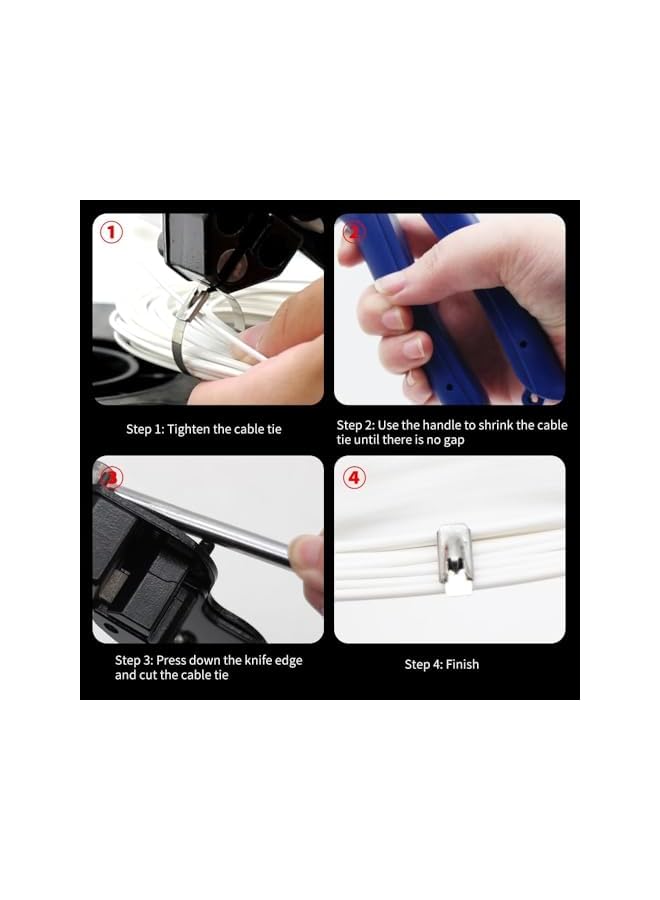 S-TOP Stainless Steel Cable Tie Gun and Release Tool Cable Tie Gun and Metal Zipper Tool One-hand Operation Metal Cable Tie Wrap Tensioning and Cutting Tool - Image 5