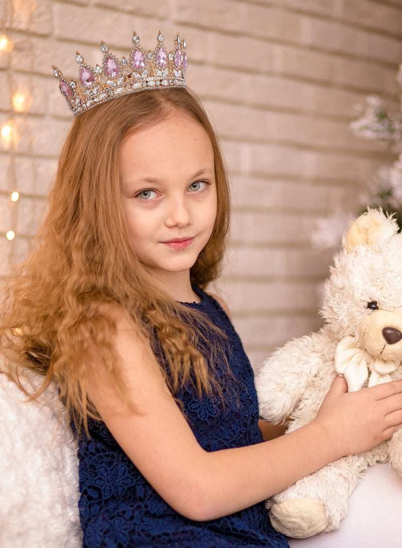 Y&D Princess Crown and Tiara for Little Girls, Crystal Girls Headband Kids Cosplay, Bridal Hair Accessories Birthday, Prom, Costume Party, Wedding - Image 3