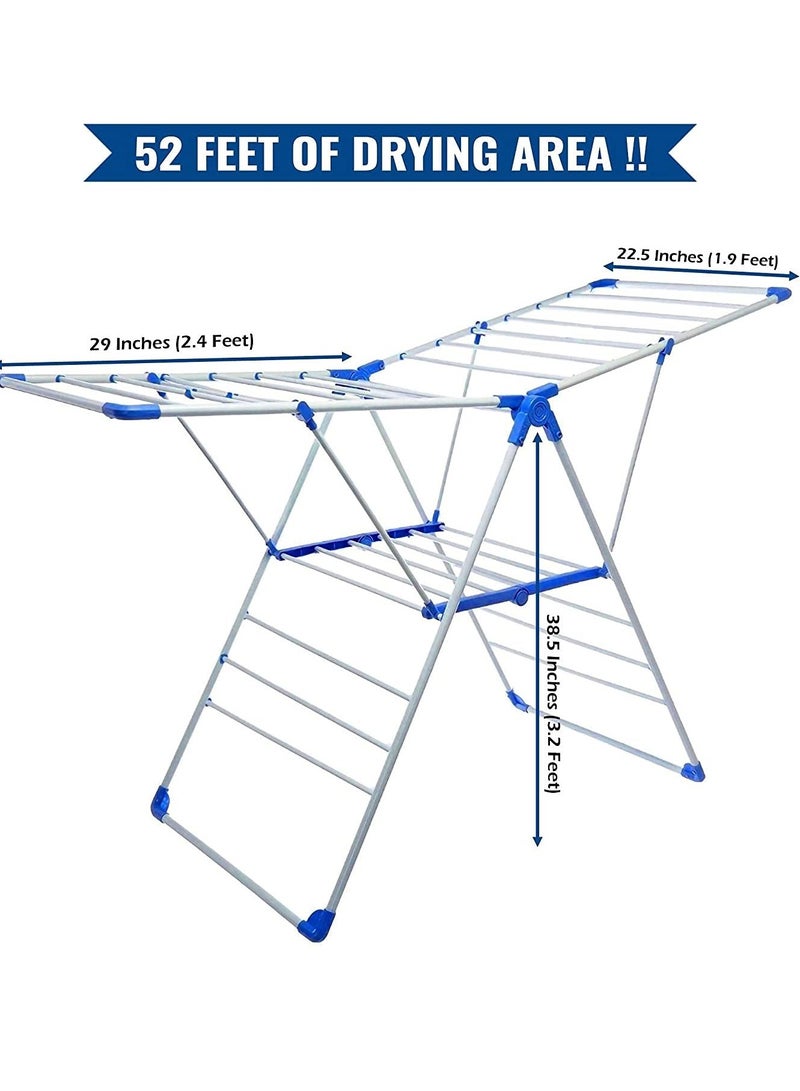 بريمو بلس رف مجفف الملابس أبيض/أزرق قابل للطي, منشر غسيل و رف تجفيف الملابس - Image 4