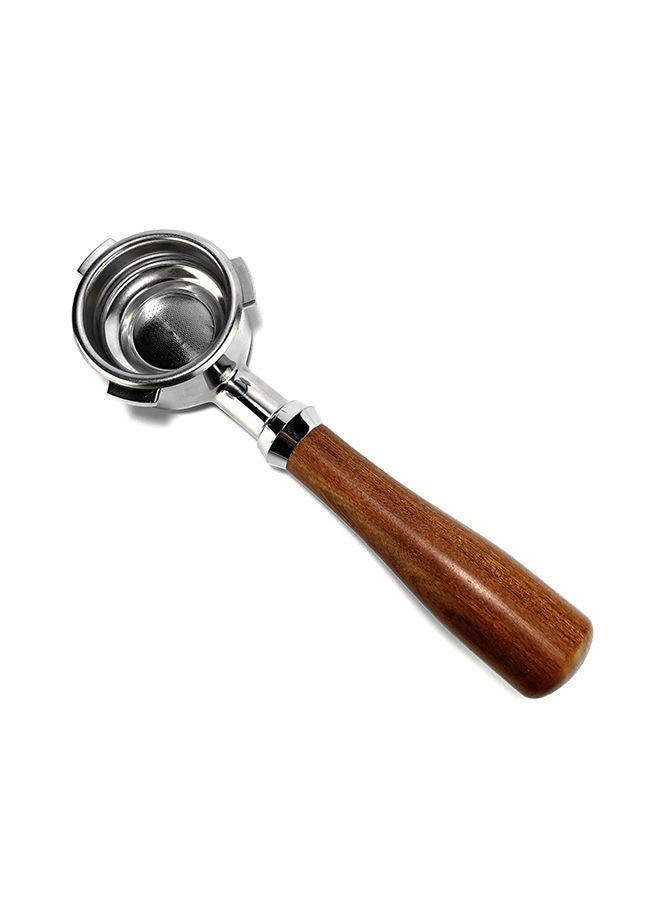 NIBEMINENT Stainless Steel Coffee Bottomless Portafilter Brown/Silver 54mm - Image 2