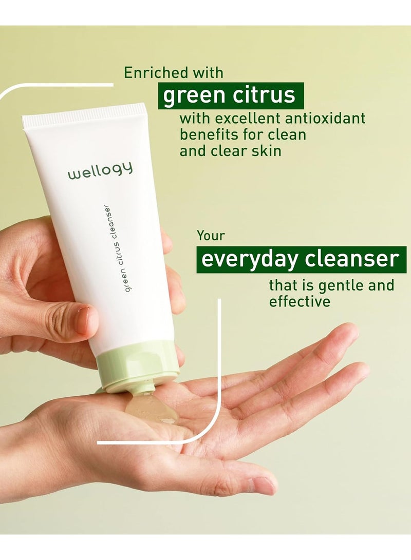Wellogy Korean Daily Foaming Face Wash with Salicylic Acid and Green Citrus Extract for Sensitive Skin, Vegan | Gentle Face Cleanser, Acne Treatment, Lightweight Formula | 100ml - Image 5
