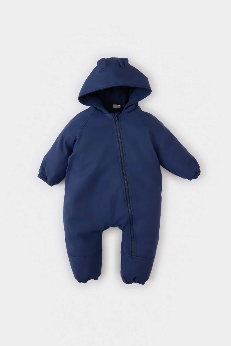 ديفاكتو Baby Boy Waterproof Zippered Hooded Jumpsuit