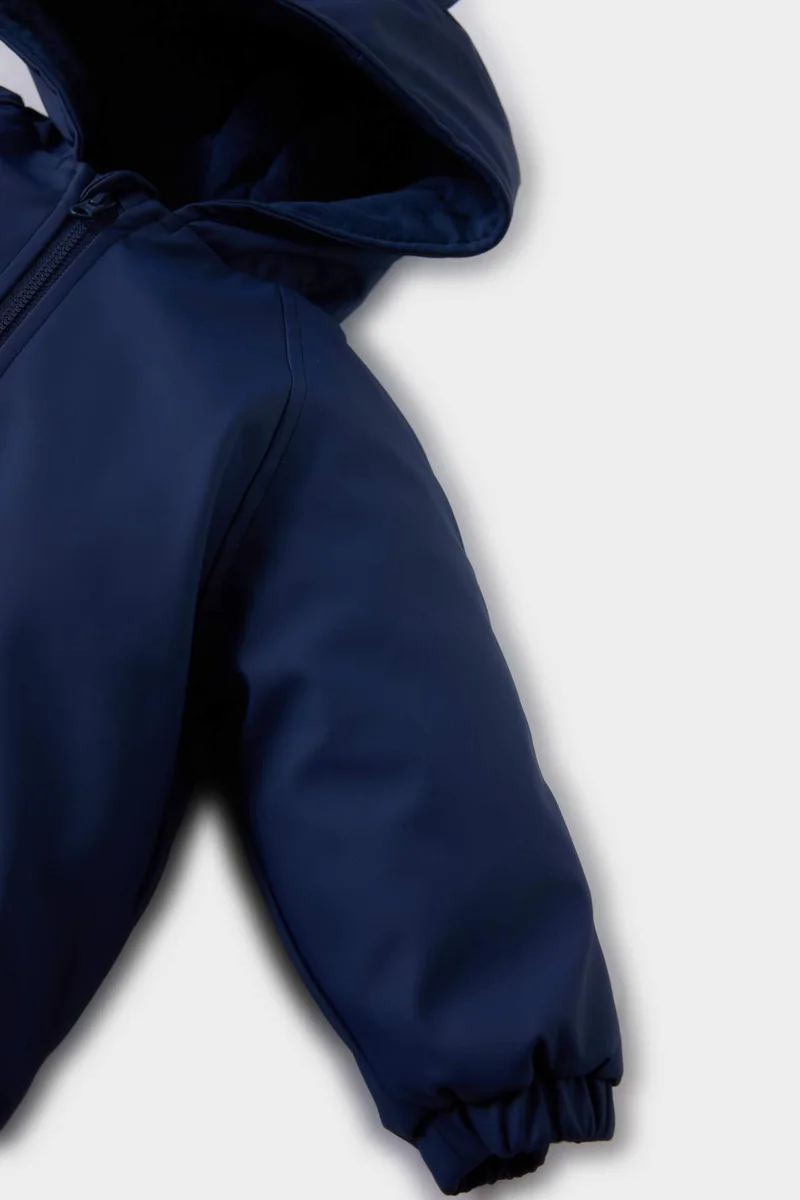 ديفاكتو Baby Boy Waterproof Zippered Hooded Jumpsuit