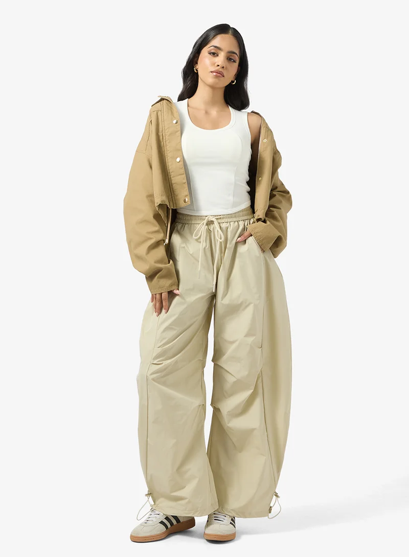 جينجر Elasticised Waist Parachute Pants