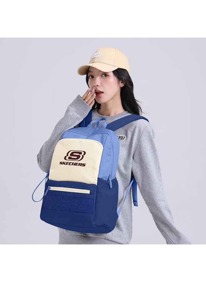 Skechers Diy Large Capacity Travel Commuter Laptop Backpack For Men College Students High School Junior High Girls - Blue - Image 2