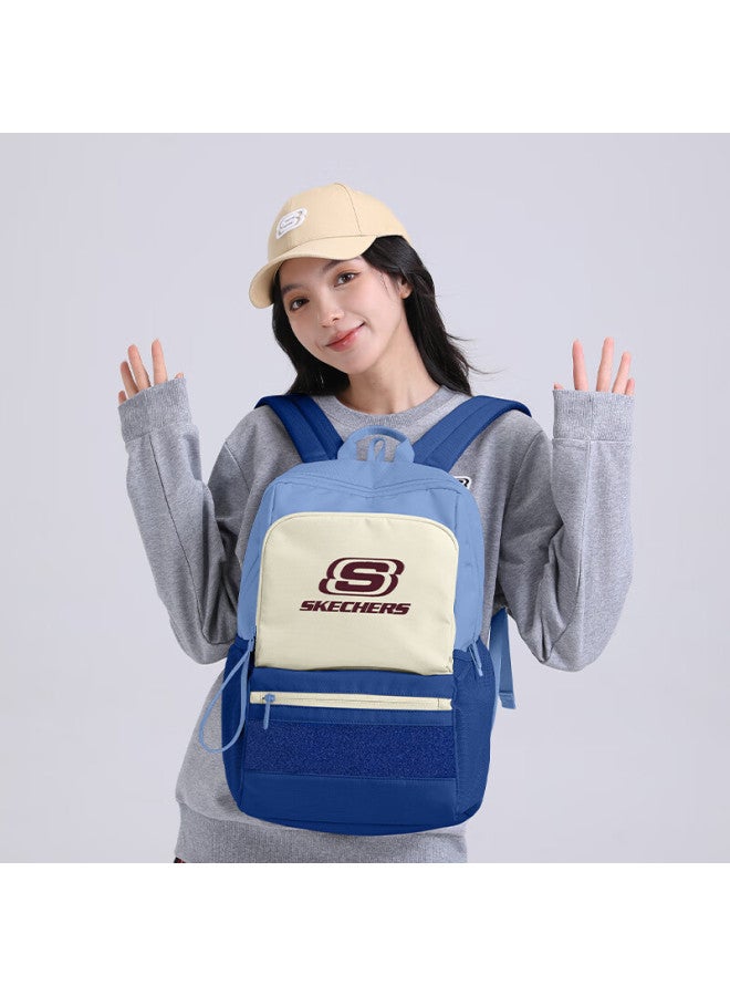 Skechers Diy Large Capacity Travel Commuter Laptop Backpack For Men College Students High School Junior High Girls - Blue - Image 3