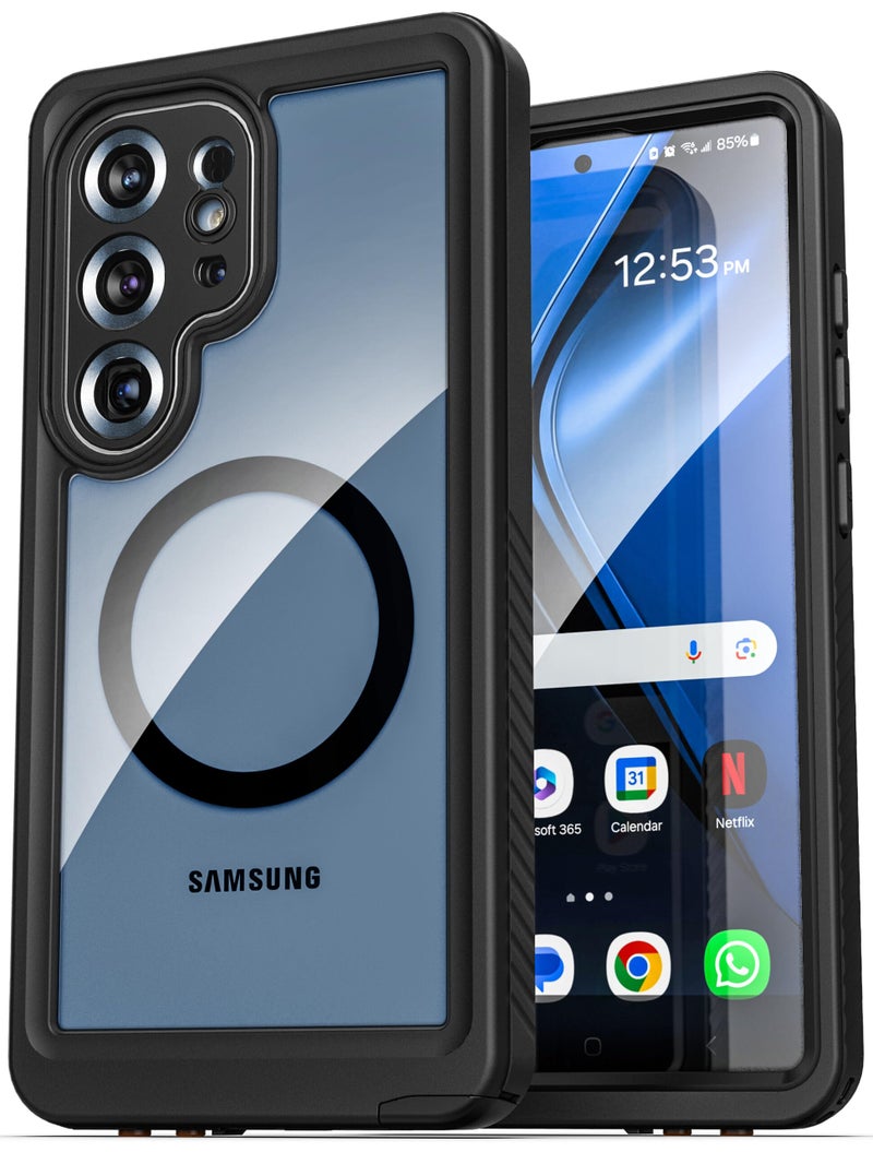 ENCASED Waterproof Case Designed for Samsung Galaxy S25 Ultra IP68 Full Body Protective Phone Case with Screen Protector Builtin ClearBlack S25 Ultra - Image 2