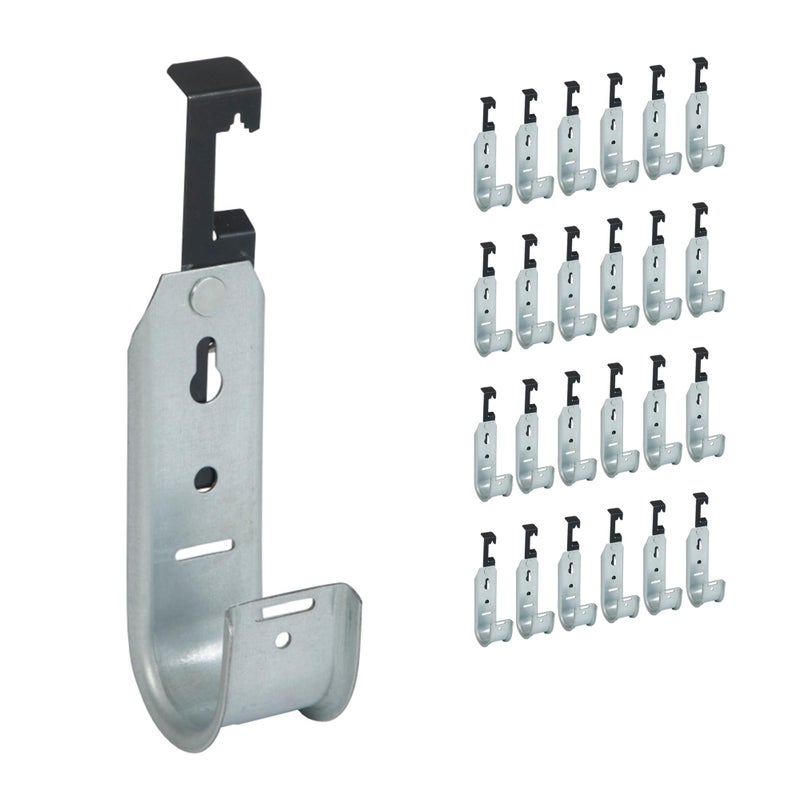ICC Batwing J Hook 1 5/16â€ Without Retainer Clip - Galvanized Steel Cable Management Hooks for Hanging Cable to Hanger Wire and Threaded Rod - Rust-Resistant, EIA and TIA Compliant, 1 5/16 in 25 Pack - Image 1
