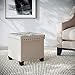 Nathan James Payton Foldable Storage Ottoman Footrest and Seat Cube, Beige - Image 2