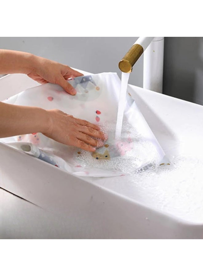 مجموعة من 5 أكياس ملابس لتخزين الملابس في الخزانة، غطاء بلاستيكي للبدلات مزود بسحاب، مقاوم للماء وشبه شفاف، لحماية الملابس من البدلات والمعاطف والسترات والفساتين، 60 × 140 سم (أزرق سماوي). - Image 3