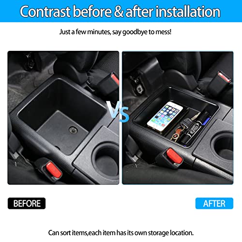 YUECHI For Toyota FJ Cruiser 2007-2021 car center console side outlet storage bag trunk storage box (Central control armrest box storage box) - Image 4