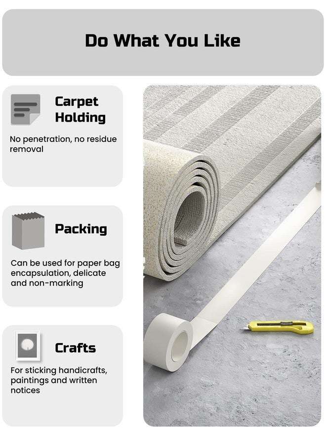 Lichamp Bulk 10 Pack Double Sided Carpet Tape for Hardwood Floors, 2 inch Wide by 11 Yards for Area Rugs On Carpet Stickers Rug Gripper Tape - Image 3