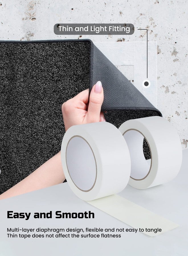 Lichamp Bulk 10 Pack Double Sided Carpet Tape for Hardwood Floors, 2 inch Wide by 11 Yards for Area Rugs On Carpet Stickers Rug Gripper Tape - Image 5