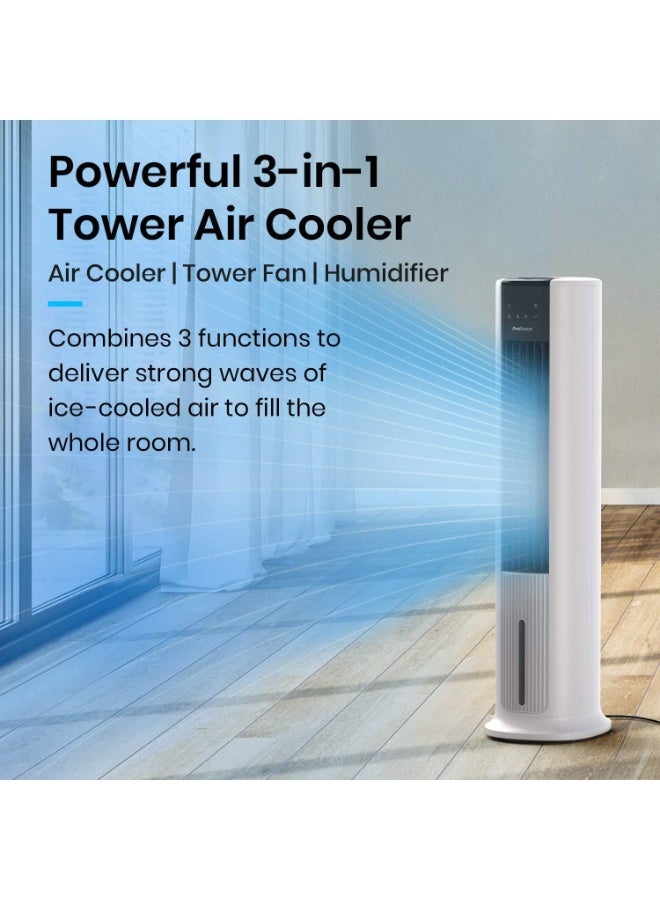 Pro Breeze Portable Air Conditioner 7L Evaporative Air Cooler 42" Portable Tower Fan, 3 Speeds with Remote, Automatic Oscillation, 10 Hour Timer & Sleep, Natural & Humidification Mode for Home/Office - Image 3