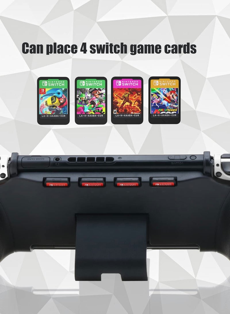 Zikra Fit for Switch OLED Grip, for Switch OLED Accessories Grip with Game Storage and Kickstand, Hand Grip Compatible with for Nintendo Switch and for Switch OLED - Image 3