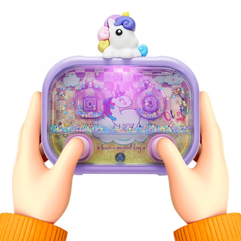 Givzan Handheld Water Game with Light Water Ball Target Toy for Kids Ages 3 Retro Fidget ScreenFree Car Travel Game Road Trip Airplane Portable Autism Gift - Image 3