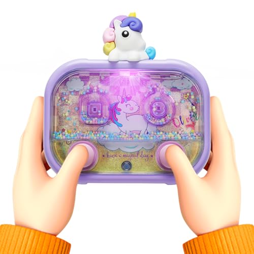 Givzan Handheld Water Game with Light Water Ball Target Toy for Kids Ages 3 Retro Fidget ScreenFree Car Travel Game Road Trip Airplane Portable Autism Gift - Image 1