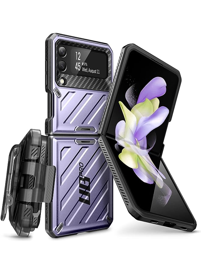 سوبكيس حافظة سلسلة Unicorn Beetle Pro لهاتف Samsung Galaxy Z Flip 4 5G (2022)، حافظة حماية متينة بطبقة مزدوجة لكامل الجسم مع حافظة - Image 1