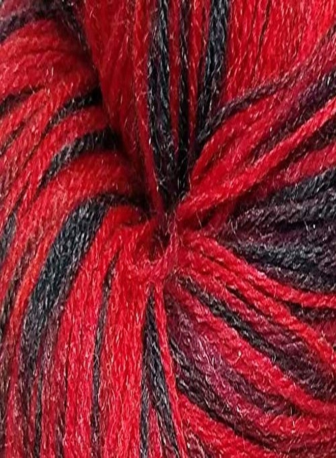 Oswal Knitting Yarn Wool Multi Red Black Woolen Crochet Yarn Thread. Wool Yarn for Knitting. Woolen Thread. (400gm) - Image 2