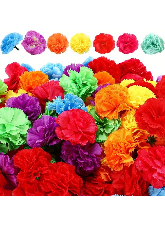 16pcs Artificial Marigold Flower Garland Heads Mixed Color Realistic Fake Flowers - Image 1