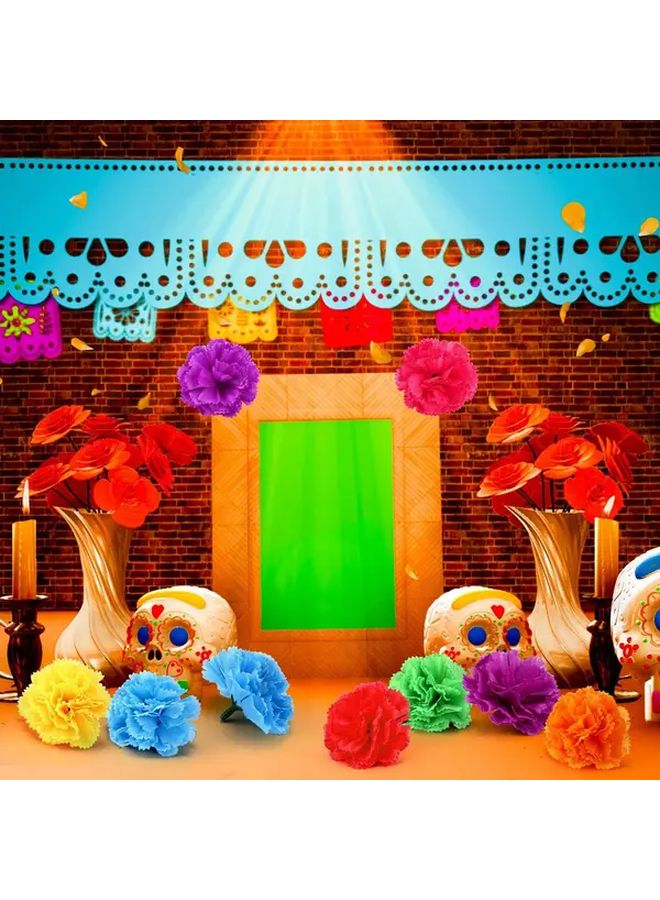 16pcs Artificial Marigold Flower Garland Heads Mixed Color Realistic Fake Flowers - Image 4