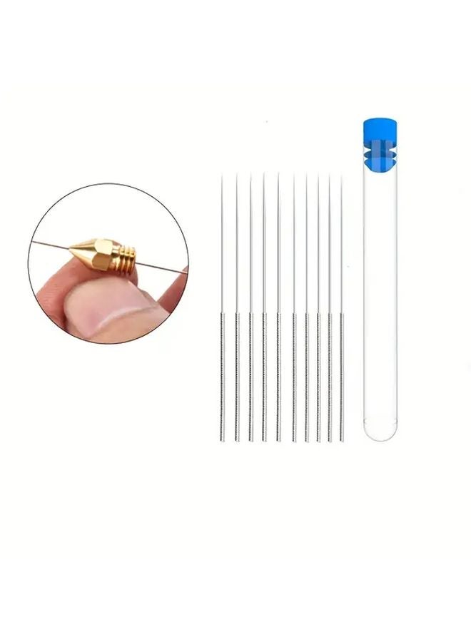 3D Printer Nozzle Cleaning Needle Set 0 35mm Stainless Steel Tool 10pcs - Image 2