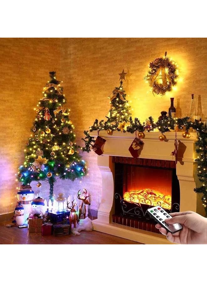 The Bros 2 Pack 20 metre 200 LED Fairy Lights Battery Operated Lights with Remote Waterproof 8 Modes Twinkle String lamp for Christmas, Bedroom, Garden,Valentine's Day Decoration (Colorful) - Image 3