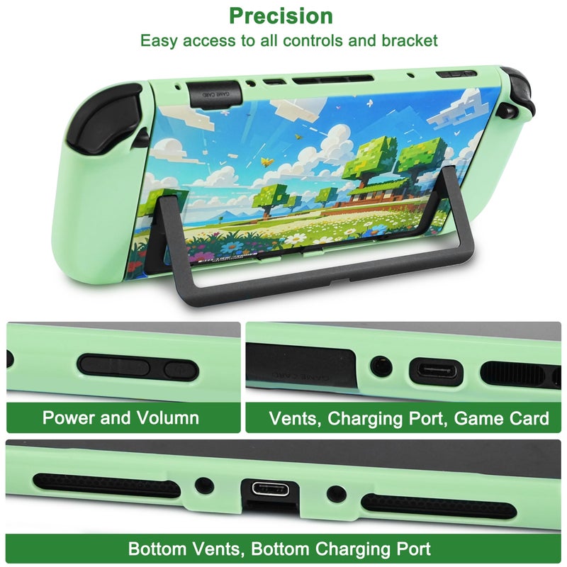 TIKOdirect Protective Case for Switch 2, Hard PC Shell and Soft TPU Joy-Con Grip, Slim Dockable Cover Case with Cute Pattern, Anti-Scratch and Shock-Absorption Design Cover Skin for Switch 2, Flower - Image 3