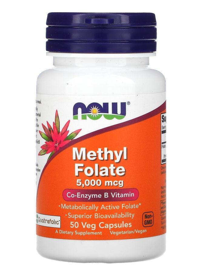 now Methyl Folate 5000 mcg 50 Veg Capsules