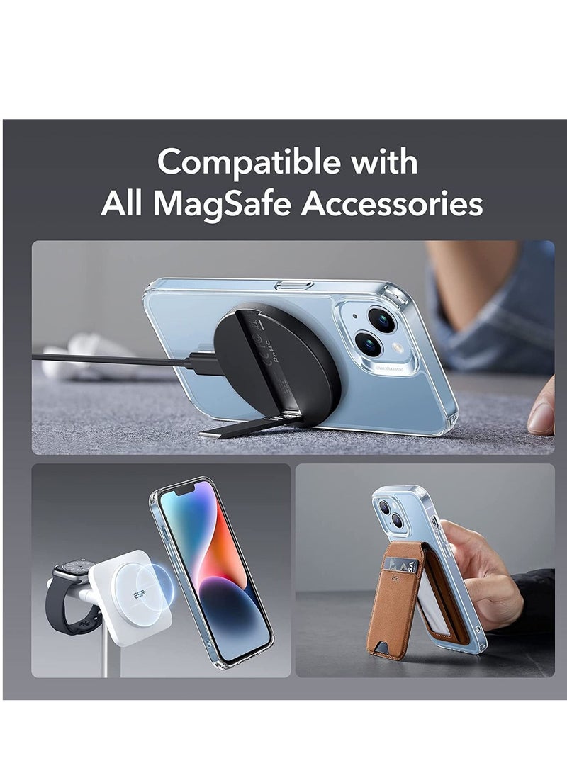 for iPhone 14 Plus Case, MagSafe Phone Case Supports Magnetic Wireless Charging, Shockproof Military-Grade Protection, Scratch-Resistant Back, Classic Hybrid Cover for iPhone 14 Plus, Clear  - Image 4