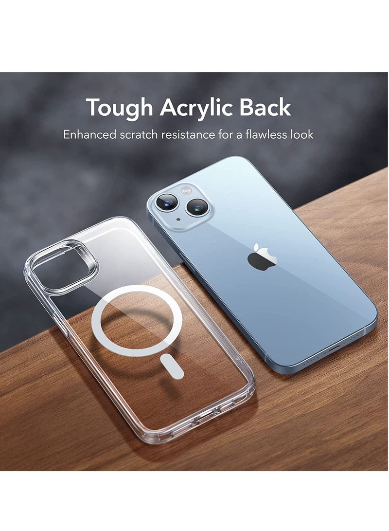 for iPhone 14 Plus Case, MagSafe Phone Case Supports Magnetic Wireless Charging, Shockproof Military-Grade Protection, Scratch-Resistant Back, Classic Hybrid Cover for iPhone 14 Plus, Clear  - Image 5