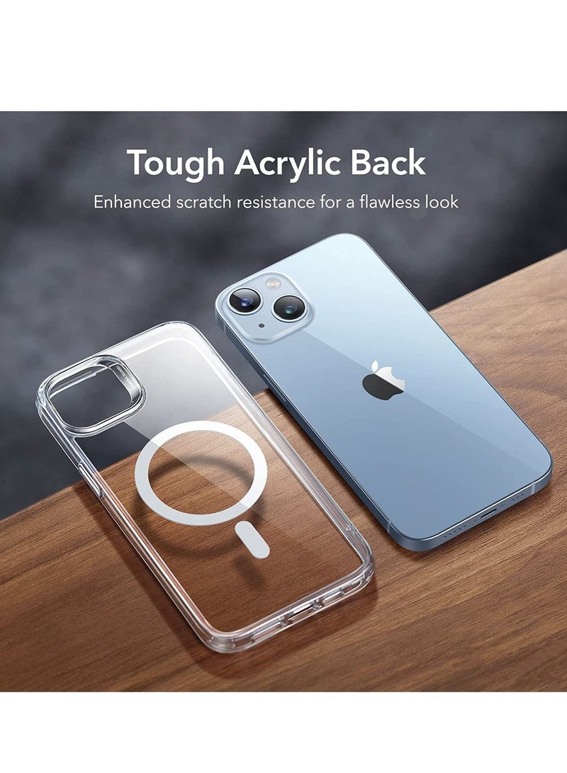 for iPhone 14 Plus Case, MagSafe Phone Case Supports Magnetic Wireless Charging, Shockproof Military-Grade Protection, Scratch-Resistant Back, Classic Hybrid Cover for iPhone 14 Plus, Clear  - Image 3
