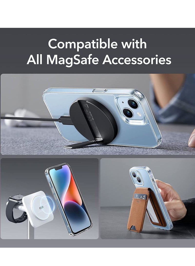 for iPhone 14 Plus Case, MagSafe Phone Case Supports Magnetic Wireless Charging, Shockproof Military-Grade Protection, Scratch-Resistant Back, Classic Hybrid Cover for iPhone 14 Plus, Clear  - Image 2