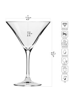 Krosno Krosno Martini Cocktail Glasses | Set of 6 | 5.1 oz | Elite Collection | Perfect for Home, Restaurants and Parties | Dishwasher Safe  - Image 2