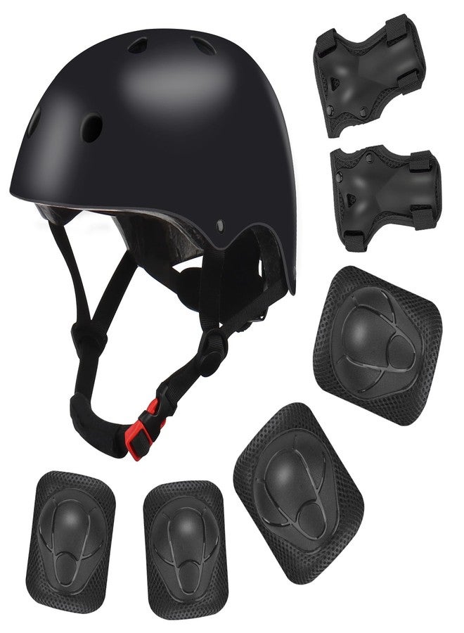 TCCVANAS Kids Color Helmet & Protective Gear Set - Impact-Resistant, Adjustable, Comfortable Safety Gear for Bike, Skateboard, Scooter & More - Includes Helmet, Knee Pads, Elbow Pads & Wrist Guards - Image 1