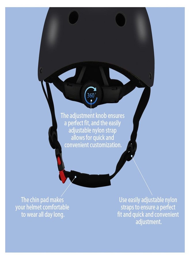TCCVANAS Kids Color Helmet & Protective Gear Set - Impact-Resistant, Adjustable, Comfortable Safety Gear for Bike, Skateboard, Scooter & More - Includes Helmet, Knee Pads, Elbow Pads & Wrist Guards - Image 3