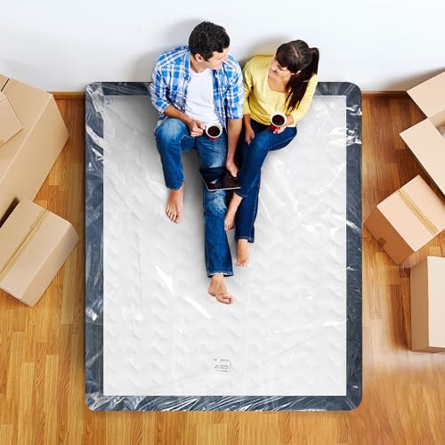 Utopia Home Twin Size Mattress Cover for Moving, 4 Mil Heavy Duty Plastic Mattress Bag for Disposal, Mattress Encasement Fits Mattresses up to 14 Inches, Mattress Bags for Moving - Image 4