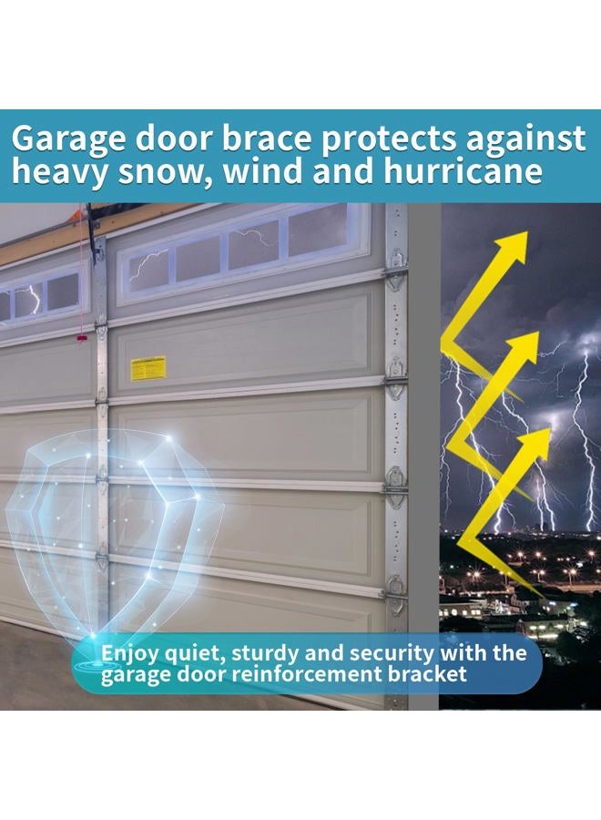 RDUIGT Garage Door Strut 16Ft Garage Door Reinforcement Bracket Garage Door Support Brace Repair Kit Prevents Bending and Sagging - Image 4