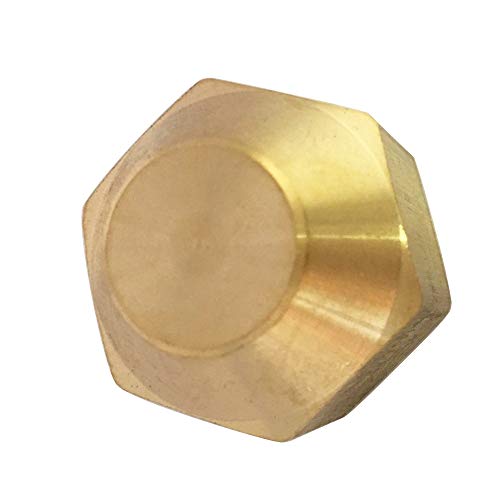 TL TOOLEGIN Brass Flare Cap Assortment Kits, SAE 45 Degree Flared Tube Fitting for 1/4" 5/16" 3/8" 1/2" 5/8" Tube OD, 5pcs - Image 5