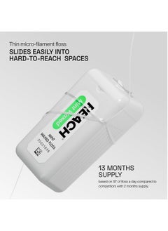 REACH REACH Waxed Dental Floss, Mint, Plaque Remover for Teeth, Shred Resistant, Floss Slides Smoothly, Easy to Use, Waxed, Deep Cleaning Teeth, Oral Care, PFAS Free, for Adults & Kids, 6 Pack, 200 yd  - Image 2