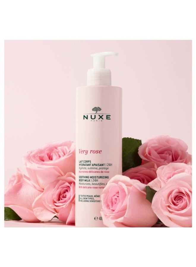 نوكس حليب الجسم المرطب والملطف برائحة الورد الفواحة، 400 مل - Image 2