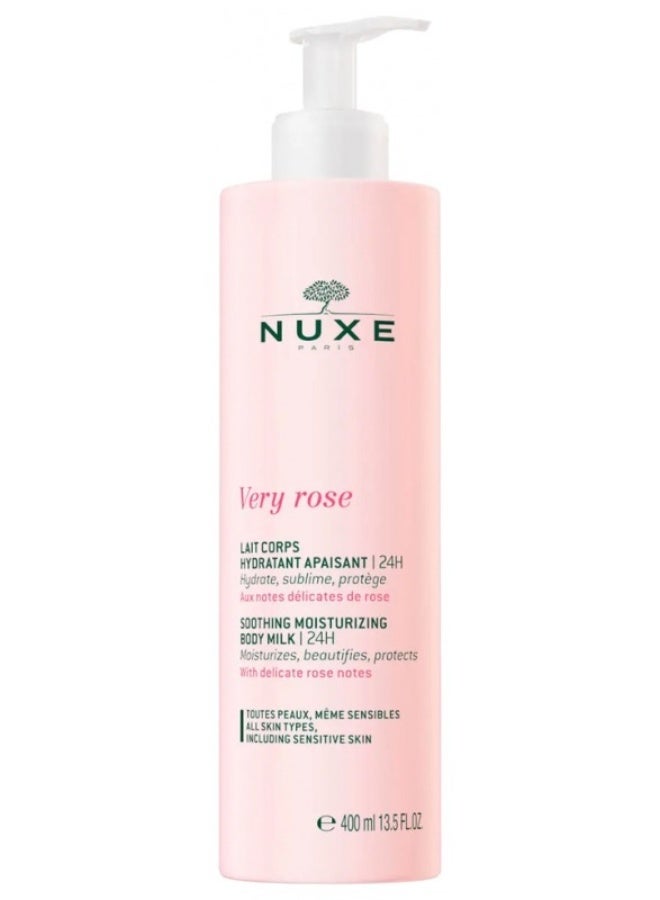 نوكس حليب الجسم المرطب والملطف برائحة الورد الفواحة، 400 مل - Image 1