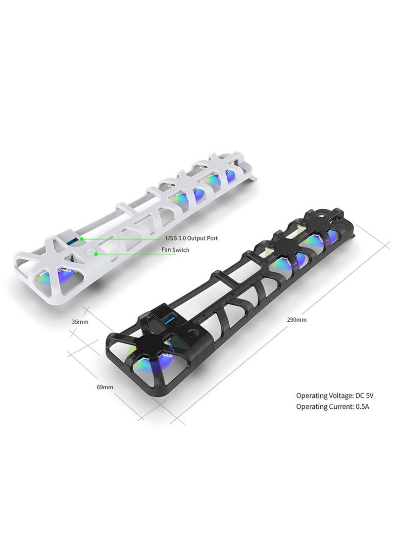 DOBE PS5 Slim Vertical Console Stand with Cooling Fan & Headphone Hanger - All-in-One Gaming Accessory - Image 4