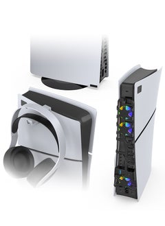 DOBE PS5 Slim Vertical Console Stand with Cooling Fan & Headphone Hanger - All-in-One Gaming Accessory  - Image 4